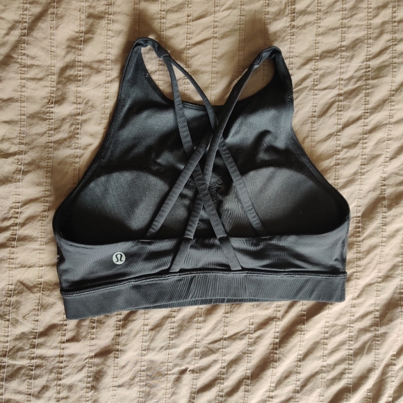 Lululemon Energy Sports Bra *High Neck In Black - Picture 4 of 4